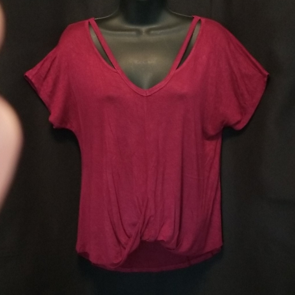 Burgundy Detailed Top